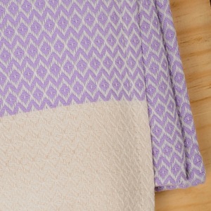 Lavender Checkered Pattern Cotton Woven Throw <b>Blanket</b> Rectangle Fringe Home Use Machine Washable <b>Fluffy</b> Adult Eco-Friendly - Product Image 2