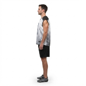 Camiseta Deportiva sin Mangas de Malla de Poliéster Transpirable con Impresión Personalizada para Hombres y Equipos Juveniles, Venta al Por Mayor de Ropa Deportiva OEM para Lacrosse - Product Image 3