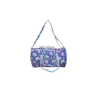 Sac de voyage matelassé vintage pour femme en coton 100% pur, pour la plage, l'été, l'hiver et l'automne - Product Image 2