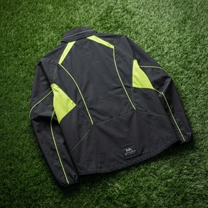 <b>Men</b> Black Lime Green Color Block Windbreaker <b>Jacket</b> Full Zip Mesh Panel Lightweight <b>Running</b> Sports <b>Jacket</b> - Product Image 5