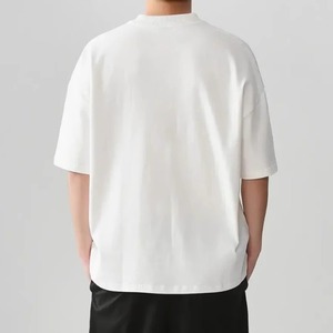 เสื้อยืดคอกลมโอเวอร์ไซส์ผ้าคอตตอนหนา แขนสั้น ทรงหลวม สไตล์สตรีทแวร์ สำหรับผู้ชาย สั่งทำได้ มีสินค้าจำนวนมาก รับผลิตแบรนด์ส่วนตัว - Product Image 2