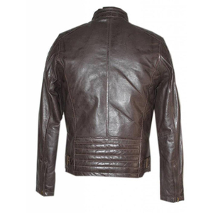 Custom Men's Genuine Leather <b>Jacket</b> <b>Slim</b> <b>Fit</b> Casual Eco-Friendly Front OEM ODM Service Available High Quality Winter Coat - Product Image 2