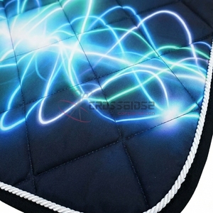 Ensemble d'équipement d'équitation personnalisé 3 pièces : tapis de selle, bonnet d'oreille, protège-tibias antidérapants et amortisseurs en polyester et coton - Product Image 2