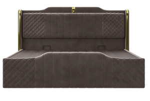 Modern Upholstered Velvet <b>Bed</b> Frame <b>Queen</b> Size Soft <b>Bed</b> <b>with</b> Quilted Headboard and Footboard - Product Image 3