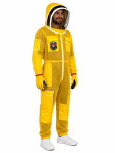 Custom Wholesale Yellow Mesh Unisex Safety Beekeeper Suit Breathable Polyester Work Coverall with Needle Detection Beekeeping - Product Image 3