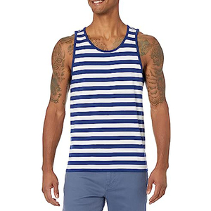 Best quality Men's Plus Size Cotton Tank <b>Tops</b> with Custom Logo Workout Singlet Muscle Gym <b>Racer</b> Back Stringer Tank <b>Top</b> Badge - Product Image 5