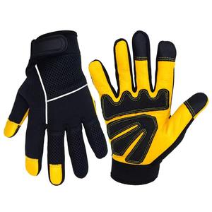 OEM Custom Leather Safety <b>Gloves</b> Cowhide Driver Working <b>Gloves</b> Anti Vibration <b>Long</b> Cuff Protective <b>Gloves</b> for Welding - Product Image 3