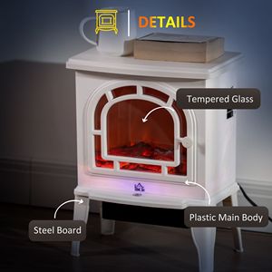 เตาผิงไฟฟ้า LED แบบสมจริง พร้อมระบบทำความร้อนแบบตั้งพื้น ปรับอุณหภูมิได้ และระบบป้องกันความร้อนเกิน - Product Image 3