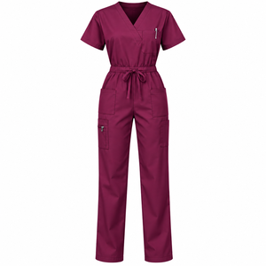 Medical <b>Scrub</b> Jumpsuit Women Healthcare Uniform One Piece <b>Nursing</b> <b>Scrubs</b> Hospital Doctor Workwear Medical Clothing - Product Image 1