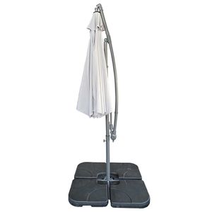 Ombrellone a braccio laterale da 3 metri con regolazione facile dell'inclinazione, per patio, esterno, protezione dal sole, design rustico e elegante - Product Image 4