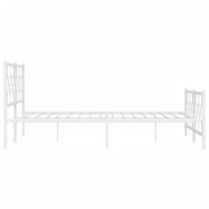 Cadre de lit double en acier durable, blanc, avec revêtement en poudre, lits en métal - Product Image 6