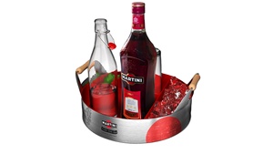Grey Goose Aluminum Ice Buckets and Martini <b>Serving</b> Tray Stainless Steel Model ACT-5039 - Product Image 3