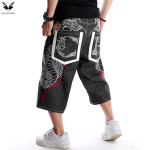 Latest Design Breathable Printed Denim Jorts Mens Vintage Streetwear <b>Jean</b> <b>Shorts</b> Custom Logo Loose Fit <b>Shorts</b> Light Summer - Product Image 5