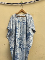 Caftan indien en coton Robe longue Caftan pour les mamans Vêtements de nuit à fleurs pour la plage