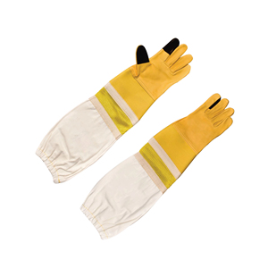 Professional Ventilated Beekeeping <b>Gloves</b> Goatskin Leather Mesh Sleeve Full Finger Touchscreen Compatible Unisex Outdoor Use - Product Image 6