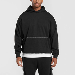 เสื้อฮู้ดดี้หนานุ่ม ผ้าฟลีซคอตตอน 500GSM คุณภาพสูง ทรงโอเวอร์ไซส์ แบบสวมหัว สำหรับผู้ชายและผู้หญิง เหมาะสำหรับใส่ออกกำลังกาย พร้อมดีไซน์พองตัว - Product Image 4