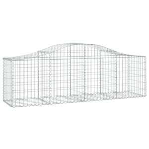 Juego de 4 cestas de gabion de hierro galvanizado plateado, tipo rectangular, para almacenamiento organizado, estilo industrial, cestas de alambre - Product Image 3