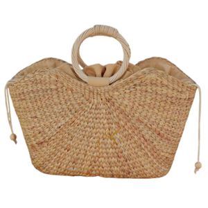 Woven Water Hyacinth <b>Beach</b> <b>Bag</b>: <b>Large</b> Straw Tote, Wedding Favor - Product Image 3