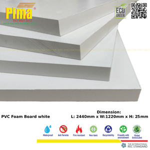 White Color PVC WPC Foam Board 25mm Thickness 0.6 G/cm3 Density Fire-Resistant Decorative <b>Plastic</b> for Bathroom Furniture Kitchen - Product Image 6