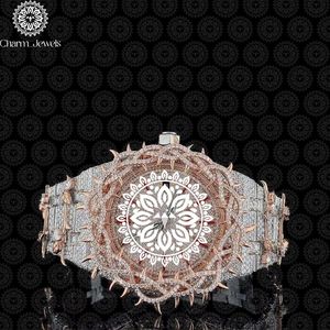 Montre mécanique de luxe Charm_Jewels en acier inoxydable, cadran 40 mm, verre analogique, unisexe, mode, résistance à l'eau 10 bars, date automatique - Product Image 1