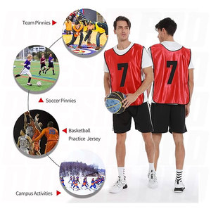 Scrimmage <b>Training</b> Vest 12 Pack Team Sports Pinnies Jerseys Adult Youth Soccer Practice <b>Bibs</b> Numbered Lightweight Breathable - Product Image 5
