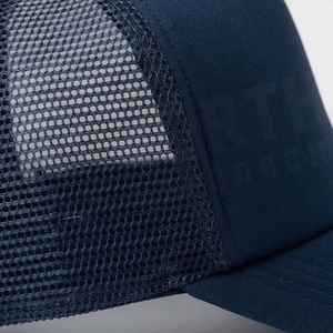 Unisex <b>Navy</b> Blue 6-Panel Trucker Cap Mesh Fabric Adjustable Back Casual Spring Summer <b>Hat</b> - Product Image 5