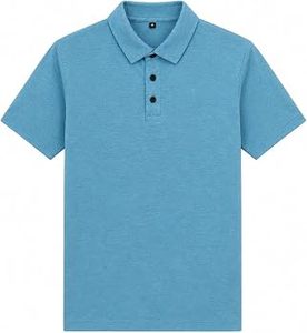 Camiseta Casual de Manga Corta para Hombre, Tejido de Punto, Patchwork, Servicio OEM, Texturizada, con Botones, Transpirable, Opciones Multicolor - Product Image 2