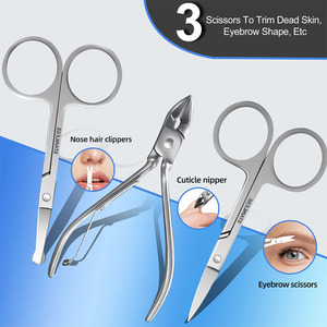 Professional Stainless Steel Manicure Tools <b>Kit</b> for <b>Nail</b> Care Grooming and Personal Beauty Complete <b>Nail</b> Care Manicure Tool <b>Kit</b> - Product Image 4