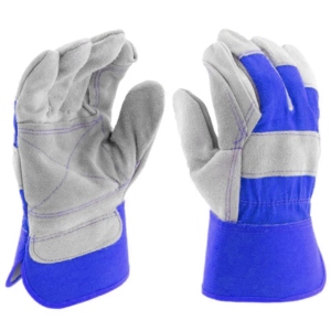 Gants confortables en cuir de vachette pleine fleur avec doublure en coton, protection industrielle des mains, résistants à la chaleur, avec manchette caoutchoutée souple, certifiés CE - Product Image 6