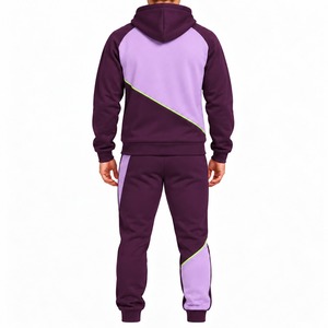 Conjunto Deportivo Unisex de Dos Piezas, Chaqueta con Cierre y Pantalones Deportivos a Juego, Poliéster/Algodón, Secado Rápido, Transpirable, para Gimnasio, Entrenamiento, Ropa de Equipo - Product Image 2