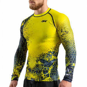 T-shirt de compression à manches longues pour homme, personnalisé, en polyester, pour sublimation - Product Image 4