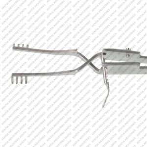 Écarteur chirurgical de précision Heiss à action croisée en acier inoxydable de haute qualité, 4x4 pointes émoussées, 4 pouces, CE - Product Image 6