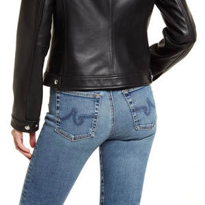 Chaquetas de Cuero Acolchadas de Piel de Oveja para Mujer, Diseño Moderno, Transpirables, con Cierre de Cremallera, Opciones de Color y Logotipo Personalizado - Product Image 6