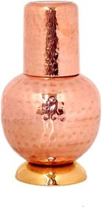 Venta al por Mayor de Jarras de Cobre Puro de 650 ml con Tapa, Diseño Surahi, Beneficios para la Salud, Botellas para Servir y Almacenar Agua - Product Image 4