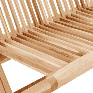 Chaise de jardin en teck massif avec coussin en mousse souple - Meubles d'extérieur durables et imperméables pour les événements - Product Image 5