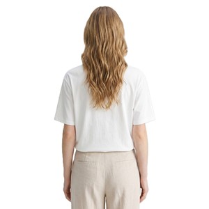 เสื้อยืดผ้าฝ้าย 100% ปักลายลูกไม้ดอกไม้ แขนสั้น สวมใส่สบาย สีขาว คอกลม เสื้อเชิ้ตหรูหราสำหรับฤดูร้อน เสื้อผู้หญิง - Product Image 2