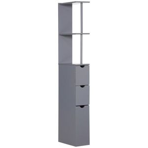 Mobiletto da Bagno in MDF Grigio Stile Rustico con Finitura Verniciata - Product Image 3