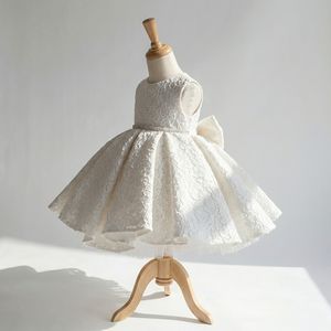 ชุดเดรสลูกไม้สีงาช้างสุดหรูสำหรับเด็กผู้หญิง ชุดเดรสสั้นสำหรับเด็กวัยหัดเดิน สวมใส่ในงานปาร์ตี้วันพ่อ - Product Image 3
