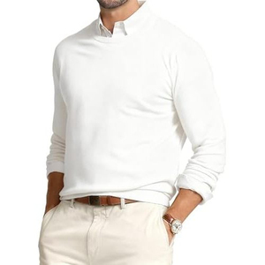 Suéter de Punto Negro para Hombre, Marca AL SWANS INTERNATIONAL, Cuello Redondo, Manga Larga, Corte Regular, Algodón, para Otoño - Product Image 2