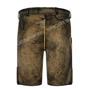 Traditional Bavarian Lederhosen <b>Short</b> Goat Suede Antique Leather <b>Trousers</b> Adjustable Beer Event Factory Direct - Product Image 5