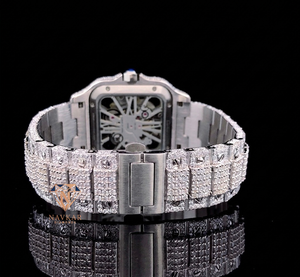 High on Demand Elegant 925 Silver VVS Moissanite Diamond <b>Watch</b> for Business Professional Use Available at Export Price - Product Image 2