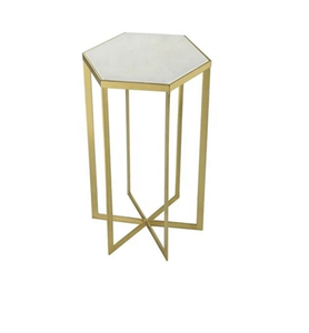 Modern Home Metal and Natural Wooden End <b>Table</b> with <b>C</b> Shape Solid Coffee Sofa <b>Side</b> for Living Room - Product Image 4