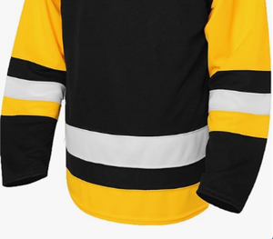 High Quality Custom Logo Design Black Gold Yellow Practice Ice Hockey Jersey Durable Breathable Mesh Training Ice Hockey Shirts - Product Image 3