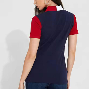 Best Selling Quick Dry <b>Women</b> Polo <b>T</b> <b>Shirt</b> Breathable Causal Wear Color Blocked Short Sleeve Casual Red <b>White</b> Woman Polo <b>T</b> <b>Shirt</b> - Product Image 3