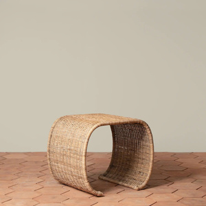 Best Choice High Quality Handcrafted Natural Rattan Waterfall Side <b>Table</b> Curved End <b>Table</b> Accent <b>Stool</b> Suitable For Living Room - Product Image 2