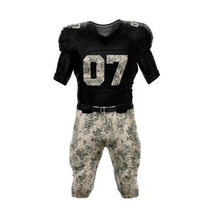 Uniforme de Fútbol Americano Personalizado con Camuflaje Digital Negro y Conjunto de Pantalones Integrados, Fabricante OEM, Venta al Por Mayor - Product Image 1