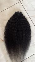 Cheveux humains Remy indiens bouclés non traités, 100% naturels, cuticules alignées, provenant d'un seul donneur, double trame à la machine, qualité supérieure de luxe