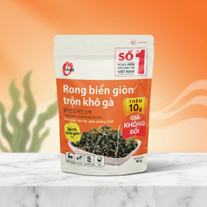 Alga Marina Coreana - Alga crujiente mezclada con pollo seco 40g O'food - Bocadillo de alga tostada y sazonada |   Venta al por mayor y OEM - Product Image 1