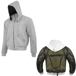 Sudadera con Capucha Gris para Hombre, Corte Regular, Casual, con Cierre y Bolsillo Frontal, Material French Terry, para Otoño - Product Image 2