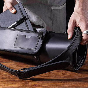 Bolsa de Transporte para Chef de Cuero Genuino Clásico, Organizador de Cuchillos de Cuero Rústico, Elegante, Ligero y Portátil, LKR-0315 - Product Image 1